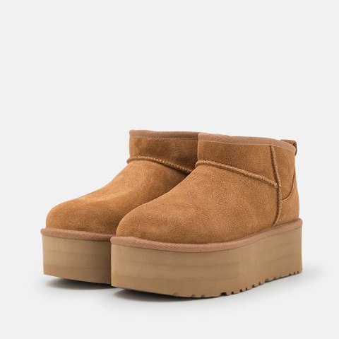 Buty damskie UGG Ultra Mini Platform na platformie - Chestnuts brązowe 1135092-CHE