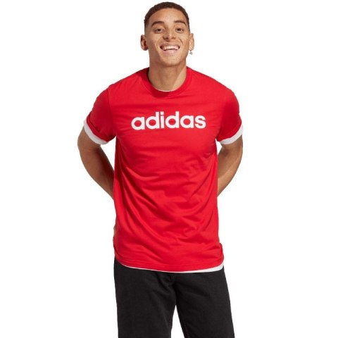 Koszulka adidas Essentials Single Jersey Linear Embroidered Logo M IC9278